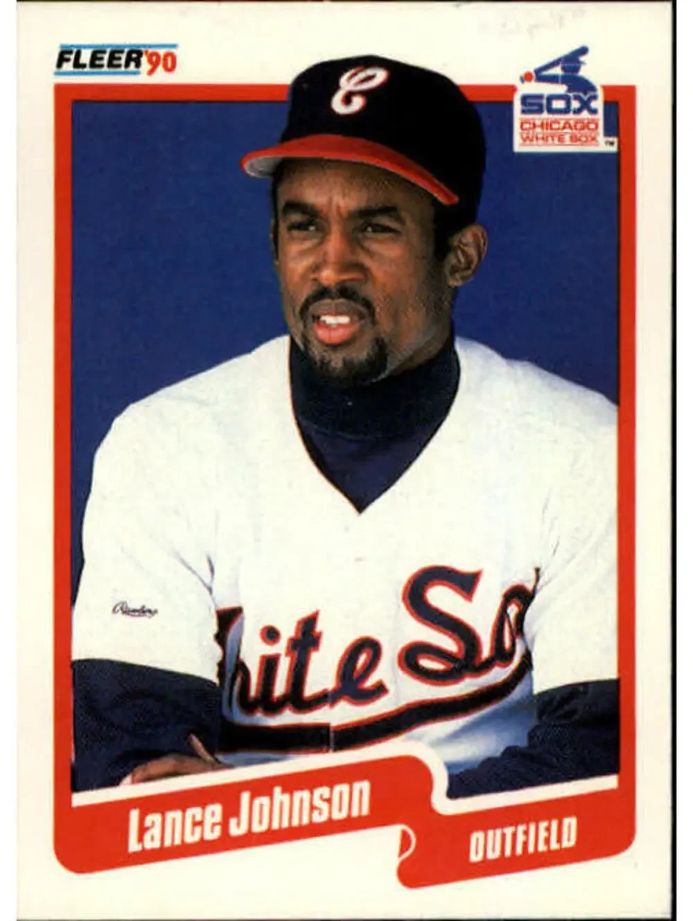 1990 Lance Johnson Fleer Baseball Card #536